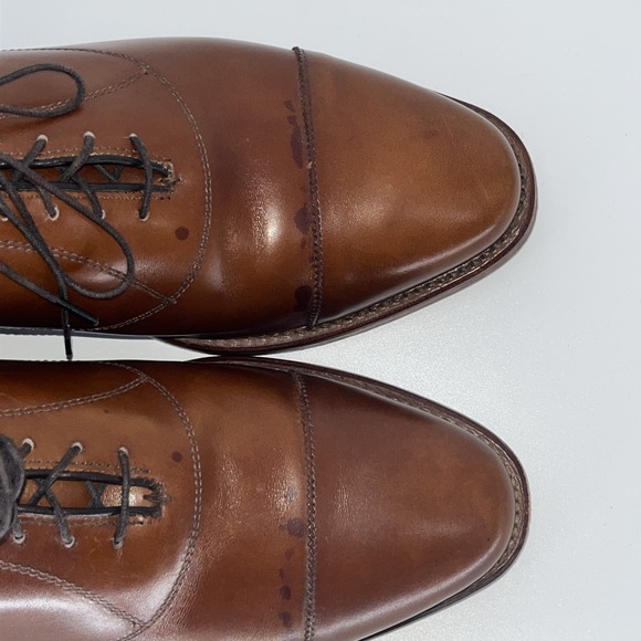 Allen Edmonds Niles Brown Leather Cap Toe Oxford Dress Shoes Men\'s Size 10E Wide main image 9